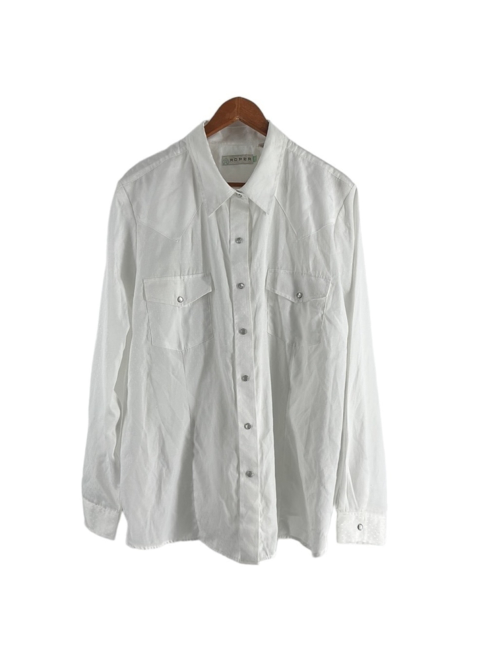 Roper pearl snap western shirt all over monotone print cowboy rodeo sz 2X